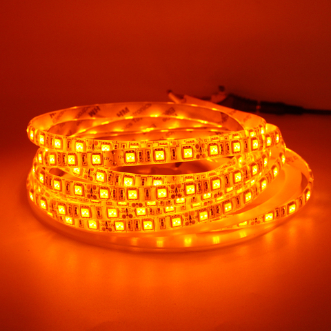 600nm cierto naranja LED de luz de tira Flexible naranja advertencia modificada de la motocicleta del LED de señal lámpara 12V cinta Lámpara 1m 2m 3m 4m 5m ► Foto 1/6