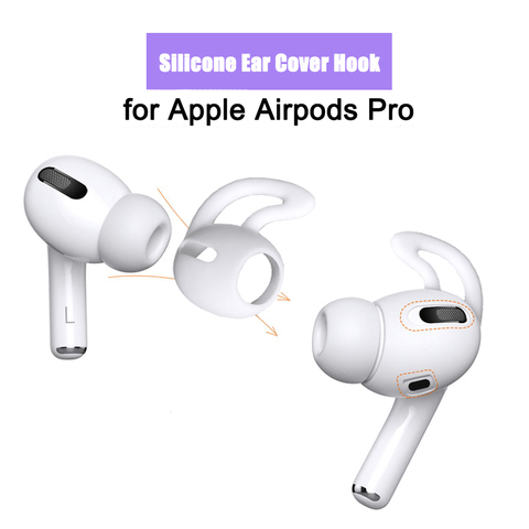 Apple-estuche para Airpods Pro, funda de silicona con gancho en la oreja antipérdida para Airpods Pro, accesorios para auriculares Bluetooth ► Foto 1/6