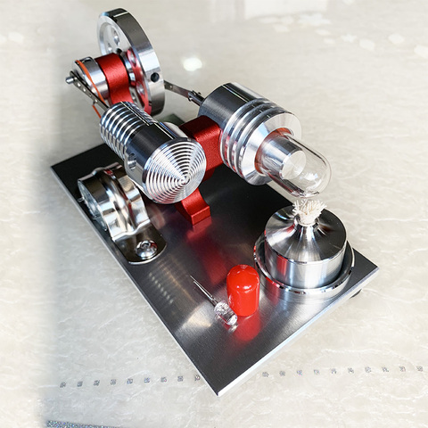 Stirling-motor generador, micro motor, modelo de vapor, hobby, regalo de cumpleaños ► Foto 1/6