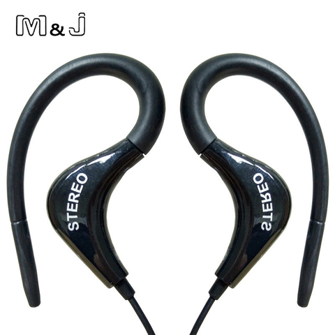 M & J Bass-Auriculares deportivos para correr, cascos con cable de 3,5mm con micrófono para iPhone, Samsung, MP3, MP4, PC, alta calidad ► Foto 1/6