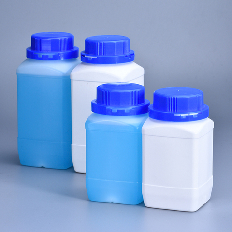 Botella de vacío de HDPE con tapa interior, recipiente de plástico cuadrado de grado alimenticio para loción líquida, 250ML/500ML/1000ML ► Foto 1/4