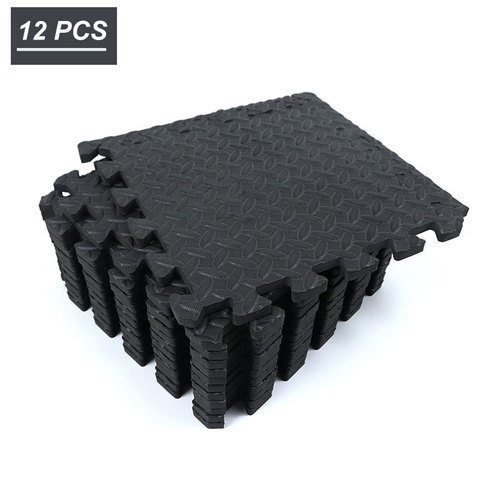 Alfombrillas de goma EVA de 30x30cm para deportes, alfombra gruesa de empalme antideslizante para Yoga y Fitness, para sala de choque, 12 Uds. ► Foto 1/6