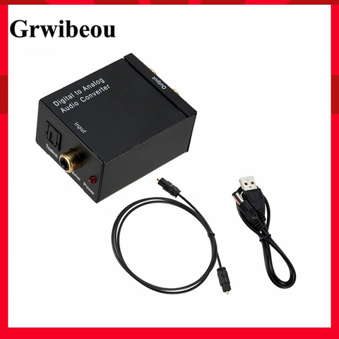 Grwibeou DAC USB Digital a convertidor de Audio analógico RCA R/L salida Digital óptica estéreo de Audio SPDIF Coaxial analógica DAC USB ► Foto 1/6