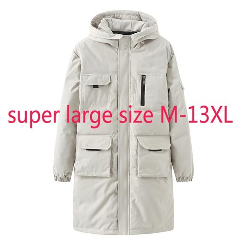 Chaqueta de plumón de pato blanco para hombre, ropa supergrande, larga y gruesa, informal, de talla grande, M-11XL, 12XL, 13XL, novedad ► Foto 1/6