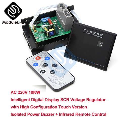 AC 220V 10000W 10KW SCR Control Digital voltaje electrónico regulador de Control de velocidad/regulador/termostato Digital medidor de fuente de alimentación ► Foto 1/6