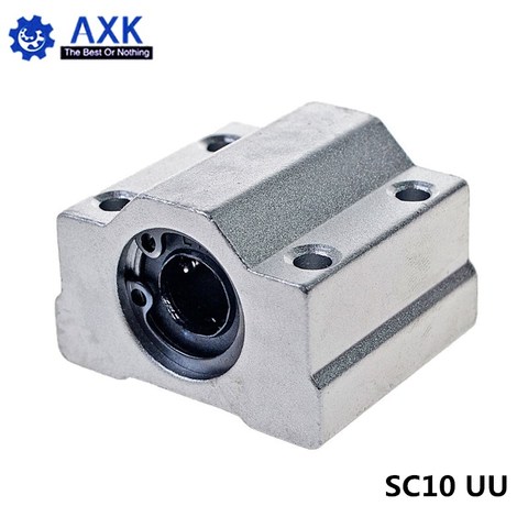 1 unidad SC10UU SCS10UU bloque de rodamiento de bolas lineal CNC de 10mm enrutador con cojinete de cojinete LM10UU eje lineal para piezas de impresora 3D CNC ► Foto 1/6