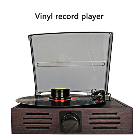 Reproductor de discos de vinilo con altavoz, tocadiscos multifunción LP, gramófono retro de imitación, receptor de audio USB ► Foto 1/6