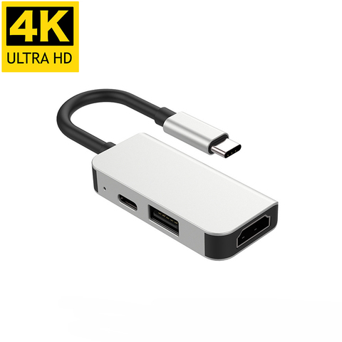 USBC-Adaptador de concentrador a HDMI 4K 60HZ USB 3,0 Multi USB tipo C 3,1 divisor compatible con Max PD 87W Alumunium Mini extender Dock para Macbook ► Foto 1/6