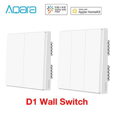 Aqara interruptor de pared D1 Zigbee Smart Wireless clave Control remoto luz línea cero fuego de interruptores WiFi No Neutral para MI Homekit ► Foto 1/6