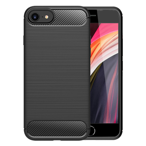 Funda para iPhone SE 2022 funda para iPhone SE 2022 funda suave a prueba de golpes funda de fibra de carbono para iPhone 6 7 8 Plus 11 Pro Max Fundas ► Foto 1/6