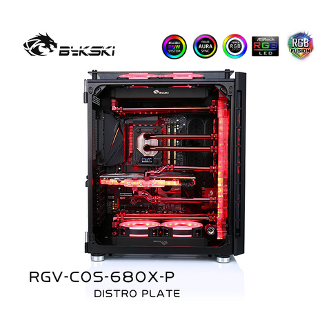 Bykski Corsair-Placa de distribución de refrigeración por agua, tablero de canal con carcasa 680X para Intel CPU Block y GPU Building individual 5V a-rgb ► Foto 1/5