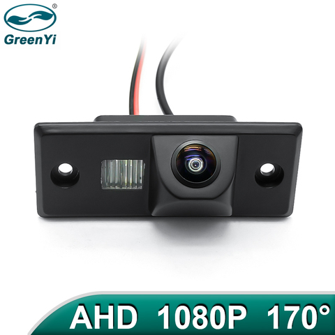 GreenYi 170 ° 1920*1080P HD AHD vehículo cámara de visión trasera para VW Volkswagen Skoda Fabia Santana Tiguan Touareg Passat POLO(3C) ► Foto 1/6