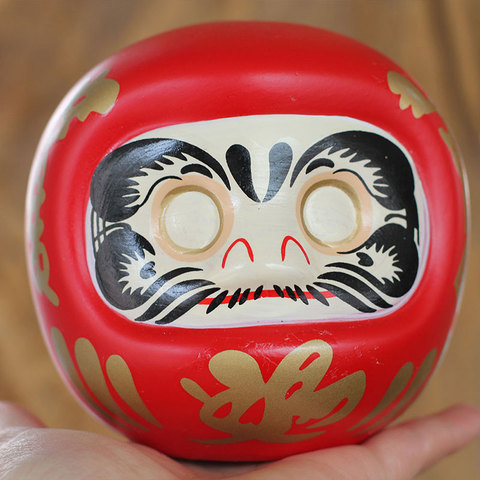 Daruma-Muñeca japonesa de cerámica de 4 pulgadas, gato de la suerte, adorno de fortuna, caja de dinero, Oficina ► Foto 1/6