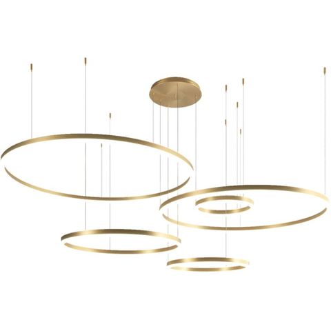 Candelabro LED moderno minimalista para iluminación del hogar, anillos de cepillo para sala de estar, comedor, cocina, Lustre, accesorios colgantes para interiores ► Foto 1/6