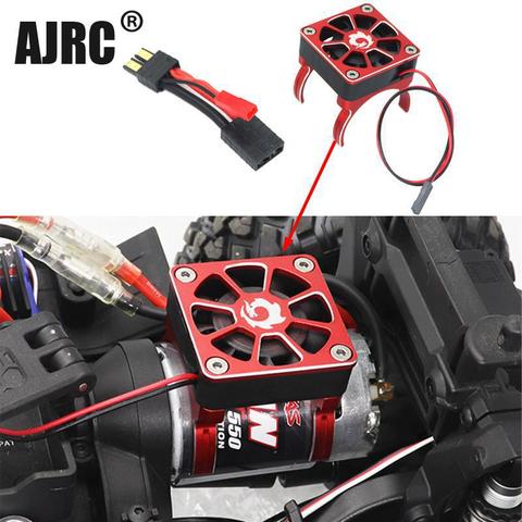 Accesorios para modelo a radiocontrol coche eléctrico cepillo de carbono sin escobillas motor radiador cubierta + ventilador de refrigeración para TRX-4 SCXI10 RC4WD RC coche 540 550 ► Foto 1/6