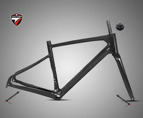 Twitter-cuadro de bicicleta de carbono R7, eje pasante de grava, freno de disco de 12x142mm, 700C, con horquilla de 12x100mm ► Foto 1/6