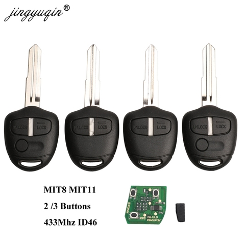 Jingyuqin 2/3 botón remoto clave 433 Mhz ID46 Chips para Mitsubishi L200 Shogun Pajero Triton Fob Control ► Foto 1/3