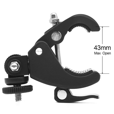 Abrazadera para manillar de bicicleta, Tornillo de montaje para trípode, Clip para Gopro para cámara DV, negro, 1/4, 1 Uds. ► Foto 1/6