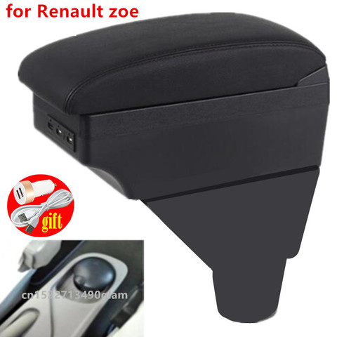 Para Renault zoe reposabrazos caja de almacenamiento de contenido de tienda central caja de interfaz USB ► Foto 1/6