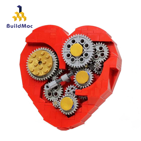 BuildMOC un reloj corazón modelo chico niños juguetes educativos MOC- 4453 navidad regalo de cumpleaños ► Foto 1/2