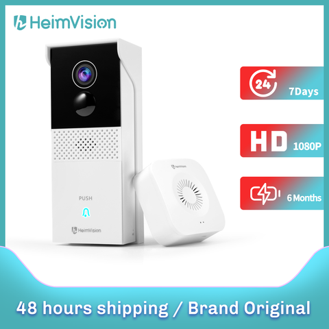 HeimVision HMBA1MQ Video timbre inalámbrico timbre 1080P más 2 Audio visión nocturna resistente al agua 24/7 cámara de seguridad ► Foto 1/6