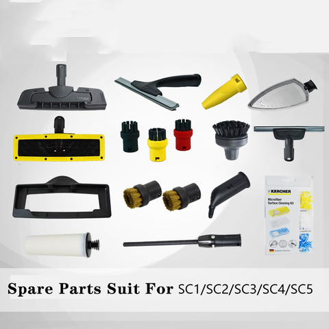 Piezas de repuesto para Limpiador de vapor KARCHER SC1/SC2/SC3/SC4/SC5, limpiador de vapor con hendidura/raspador/cepillo redondo de pulverización ► Foto 1/6