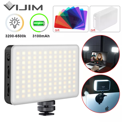 VIJIM Ultra Thin DSLR LED-Videolicht auf Fotografie Beleuchtung Vlog Fülllichtlampe mit kaltem Schuh für Kamera Smartphone DSLR SLR... ► Foto 1/6