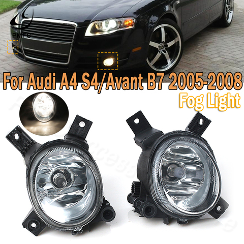 PMFC luz antiniebla delantera LED coche-estilo de halógena delantera lámpara de niebla para Audi A4 S4 / Avant B7 2005, 2006, 2007, 2008 8E0941699C 8E0941700C ► Foto 1/6