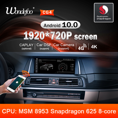 Snapdrago 625*1920*720 pantalla 2 DIN Android 10 Radio del coche para BMW serie 5 520i F10 F11 2010-2016 de navegación multimedia SIN DVD ► Foto 1/6