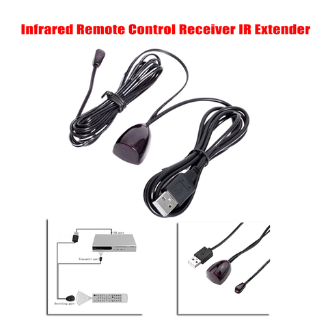 Receptor de Control remoto USB infrarrojo IR, extensor de transportador, emisor, adaptador USB para decodificador de Audio ► Foto 1/6