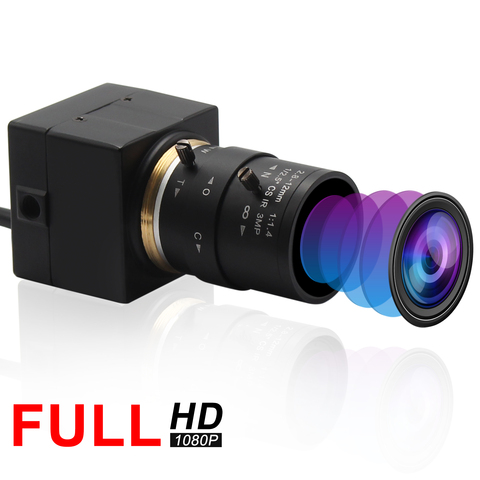 Zoom Varifocal Manual de 2,8-12mm, 2MP, USB Webcam MJPEG 100fps at 480P ,60 fps at 720,30fps 1080P, Mini box Cmos, Usb, cámara HD 1080P ► Foto 1/6