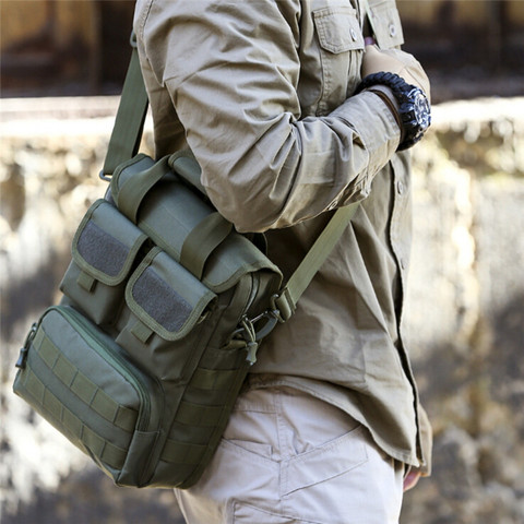 Molle-Bolso táctico militar para hombre, bolsa de hombro, impermeable, Camuflaje, cinturón individual, mochila de caza ► Foto 1/1