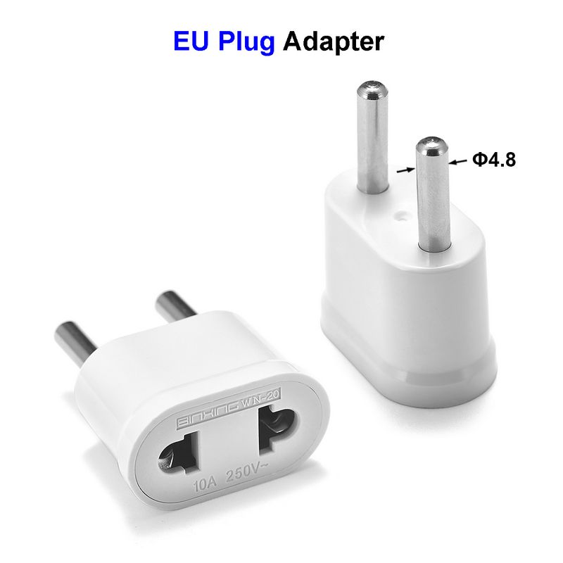 Enchufe usa a EU adaptador americano Euro Europa europea Adaptador De  Corriente De Viaje AC convertidor de corriente eléctrica hembra - Historial  de precios y revisión