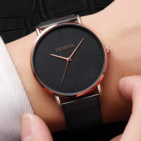 Reloj de pulsera de plata para mujer, pulsera femenina de oro rosa a la moda, con diseño de Bayan Kol Saati ► Foto 1/6