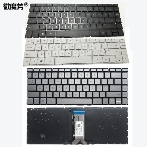 Nuevo teclado para ordenador portátil de ee.uu. para HP Pavilion X360 14-BA 14T-BA 14M-BA 14-BS 14-BS000 BS100TPN-W125 Q186 Q189 C121 retroiluminado ► Foto 1/5