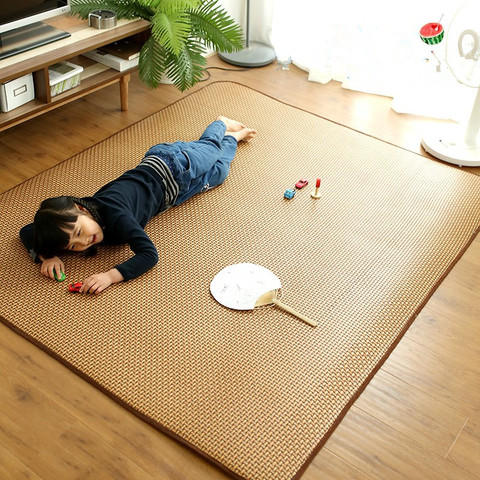 Moqueta de Tatami japonesa para sala de estar, tapete de ratán grueso, colchón fresco de verano para cama, Alfombra de dormitorio, tapete para juegos de niños personalizado ► Foto 1/6