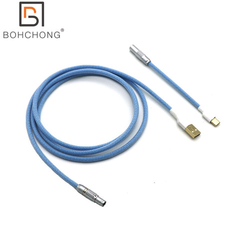 Cable USB a Micro para teclado mecánico, doble manga, personalizado, con OB Aviator ► Foto 1/3