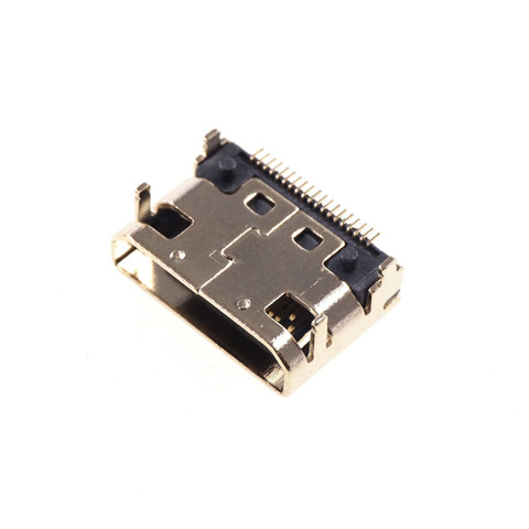 10 piezas Mini HDMI hembra conector SMD 19pin reflujo soldable ángulo recto superficie montículo PCB Rohs nuevo ► Foto 1/6