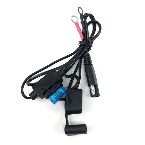 Terminal de anillo para cargador de batería, Cable de extensión SAE de desconexión rápida para motocicleta, coche, Tractor, fusible de 15A, 60cm, 18awg, DIY ► Foto 1/6