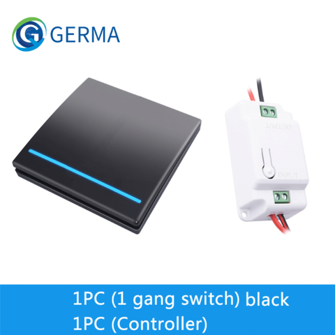 GERMA-interruptor inalámbrico inteligente, 1/2/3 entradas, 433Mhz, Control remoto RF, 110V, 220V, receptor, lámpara de techo con botón de pared para el hogar ► Foto 1/6