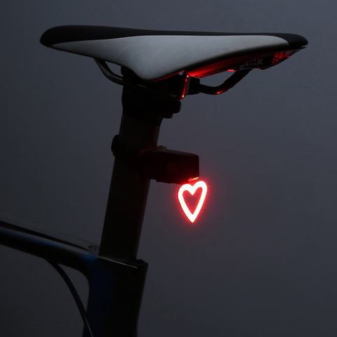 Luz LED trasera para bicicleta, modos de iluminación múltiples, luz de seguridad trasera, advertencia, Linterna recargable con USB para tija de sillín ► Foto 1/6