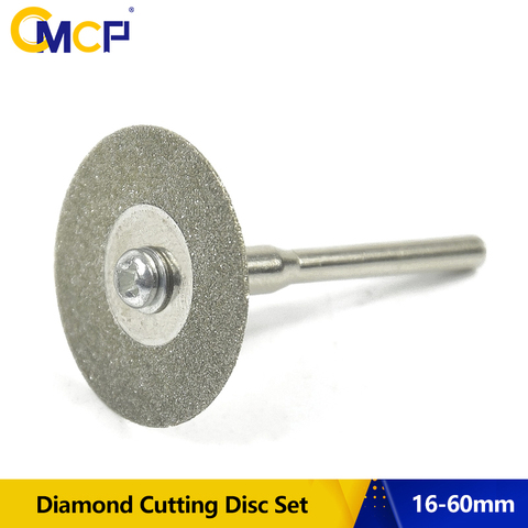 1pc 16-60mm Mini Disco de corte de diamante con mandril abrasivo de discos para Dremel hojas de sierra de diamante ► Foto 1/6