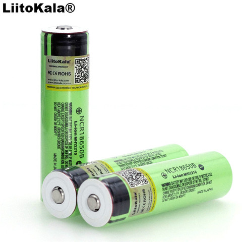 Liitokala Original NCR18650B 3,7 V 3400 mAh 18650 batería de litio recargable con punta (sin PCB) para las baterías de la linterna ► Foto 1/6