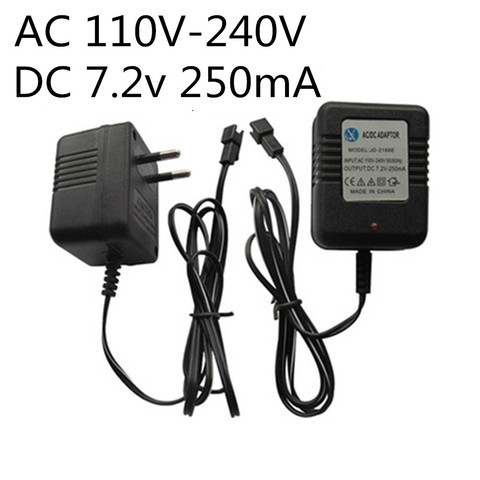 Cargador de batería de 7,2 V, CA de 110V-240V, entrada de CC de 7,2 v, 250mah para baterías AA NiCd/NiMH de 7,2 V, enchufe SM para juguetes RC ► Foto 1/1