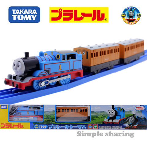 Takara Tomy Pla Rail, tren y amigos, TS-01 Thomas, Japón, tren ferroviario motorizado, modelo de locomotora eléctrica, juguete ► Foto 1/6