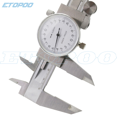 Dial de acero inoxidable, calibrador Vernier de Metal, 0,02mm, a prueba de golpes, 150mm, 6 pulgadas, micrómetro, calibre de medición, mikrometr ► Foto 1/6