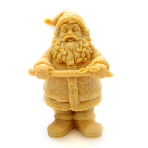 Molde de vela de silicona de Navidad molde 3D Santa Claus en forma de jabón hecho a mano molde de pastel de Chocolate herramientas de decoración ► Foto 1/6