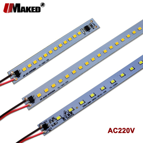 X5 X10 X20Pcs Barra de luz LED AC220V 10cm 20cm 30cm 50cm SMD2385 caliente Natural blanco frío cocina debajo del Gabinete LED tira de luz con forma de barra ► Foto 1/6