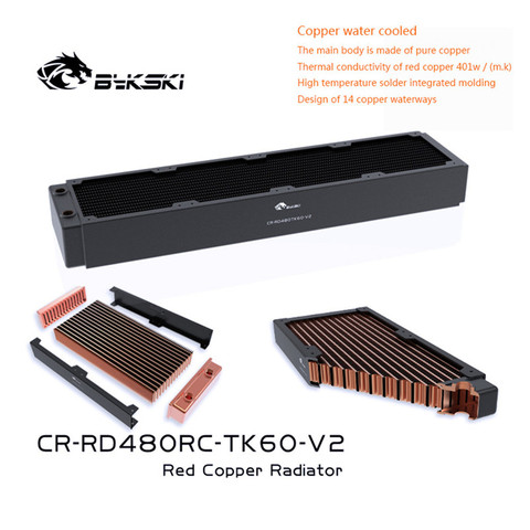 Bykski-Radiador de cobre de Metal para PC, CR-RD480RC-TK60-V2 de refrigeración de agua de 480mm, 3 pisos, 60cm de espesor ► Foto 1/6