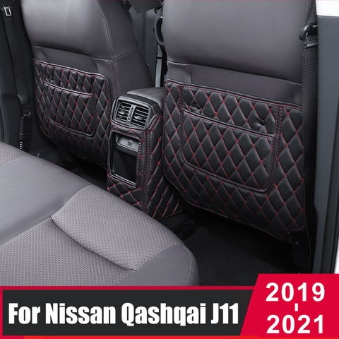 Cubierta de compartimento de reposabrazos para asiento trasero de coche, almohadilla de protección para niños, alfombrilla de patada para bebé, Nissan Qashqai J11 2022, accesorios ► Foto 1/6